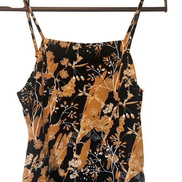 Papaya Black and Gold Floral Summer Dress Size Small - Picture 4 of 9